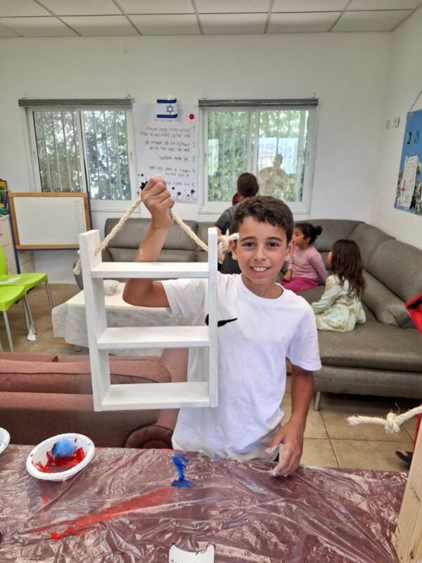 מדף חבל 3 קומות - ערכה לבניה עצמאית